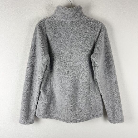 Patagonia Los Gatos Pullover Womens Medium Gray Fleece 1/4 Zip High Pile - Picture 11 of 14